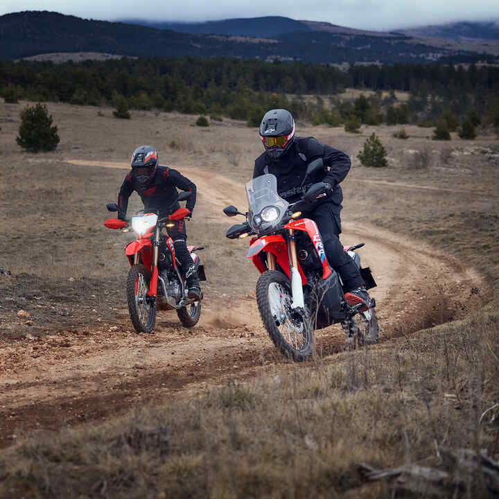 CRF300L and CRF300 Rally dynamic image on gravel