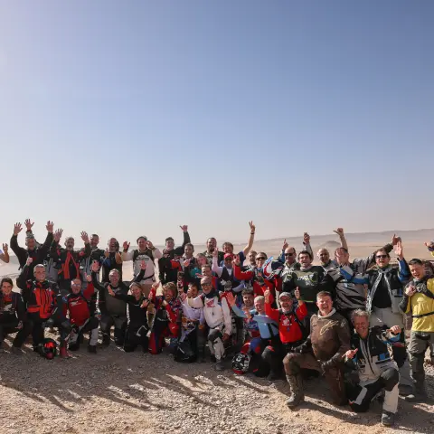 Groupe de motards au Maroc