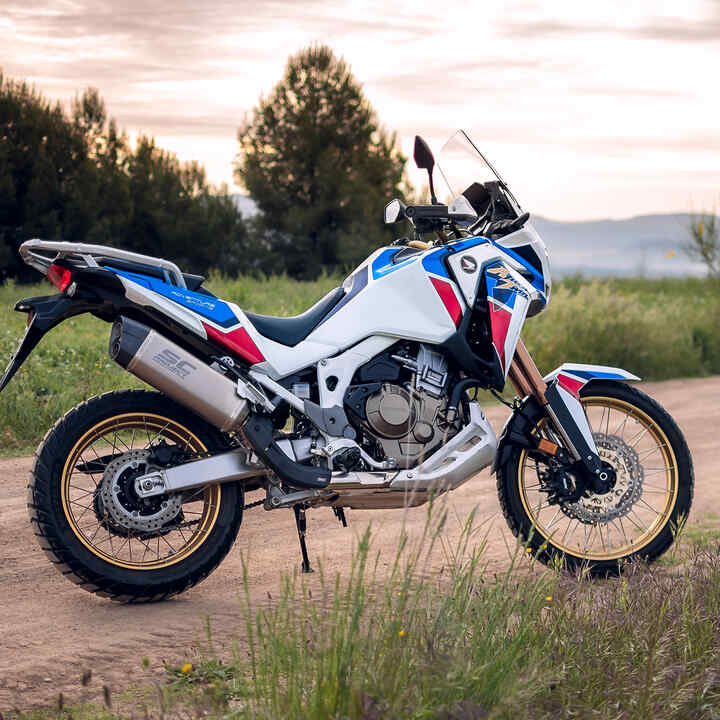 Honda Africa Twin with SC Project muffler