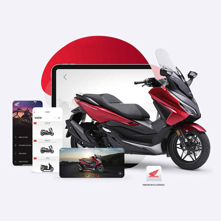 Application Honda Motorcycles Experience avec Forza 350