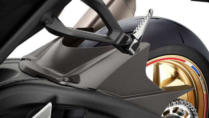 Moto sportive Honda CBR1000RR-R Fireblade SP avec garde-boue arrière en carbone