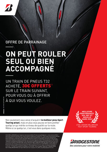 Opération Parrainage Bridgestone Honda avril 2022
